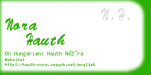 nora hauth business card